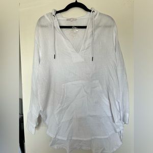 Vici dolls - Beach Bum Cotton Pocketed Hooded Top - White